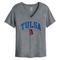 Women's League Collegiate Wear Heather Gray Tulsa Golden Hurricane Intramural Boyfriend Tri-Blend V-Neck T-Shirt