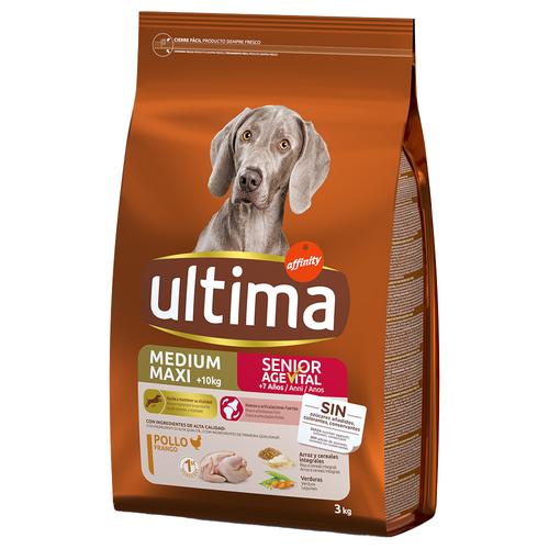 6kg(2x3kg) Ultima Medium / Maxi Senior Huhn Trockenfutter Hund