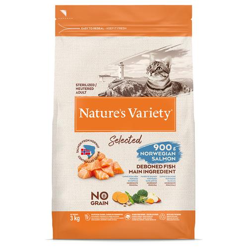 3kg Nature's Variety No Grain Sterilized Norwegischer Lachs Katzenfutter trocken