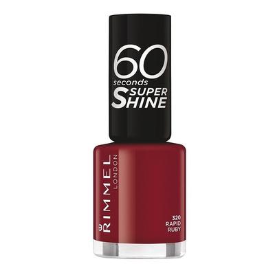 Rimmel London 60 Sekund szybkoschnący lakier do paznokci nr 130 Caramel Candy, 8ml Nagellack 8 ml Dunkelrot Damen Image