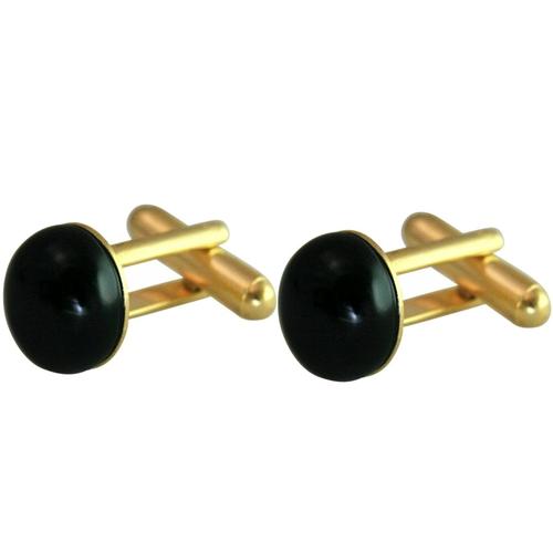 Gemshine – Manschettenknöpfe ‚Onyx‘ Herrenschmuck Weiss