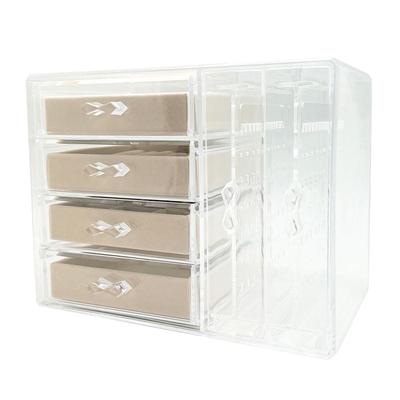 UNIQ - Acryl-Organizer mit 4 Schubladen und 2 Ohrringhaltern Zubehör 1 ct