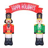 The Holiday Aisle® Florentien Nutcrackers Archway Inflatable Polyester in Red | 96 H x 96 W x 18 D in | Wayfair FFA069E2674B45AA9AFE34B8C8C1D846