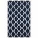 Blue/Navy 96 x 60 x 0.39 in Area Rug - Wildon Home® Altonio Geometric Hand-Hooked Wool Area Rug Wool | 96 H x 60 W x 0.39 D in | Wayfair