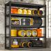 Rebrilliant Lynnise 48" W Industrial Garage Shelving Unit Large Heavy Duty Storage Shelves Steel in Black/Gray | Wayfair