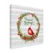 The Holiday Aisle® Asunta Jean Plout Red Cardinal Christmas Beauty A Canvas Art Canvas, Cotton in Gray/Green/Red | 14 H x 14 W x 2 D in | Wayfair