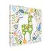 Indigo Safari Fantine Jean Plout Retro Llamas A Canvas Art Canvas, Cotton in Blue/Green/White | 14 H x 14 W x 2 D in | Wayfair