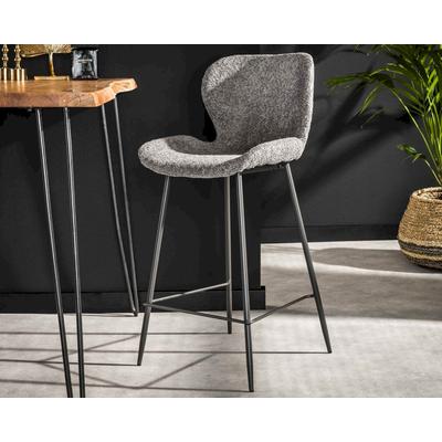 designline »Paron« Barhocker Bouclé bouclé grau