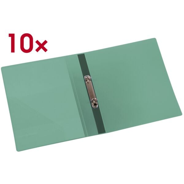 EICHNER 10x PP-Ringbuch A4 - 2-Ringe grün, 26x31.5 cm