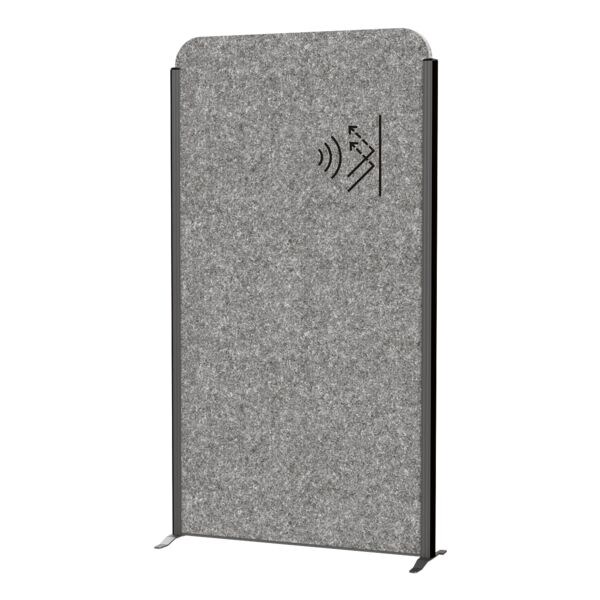 MAUL Stellwand MAULcocoon 100x182 cm Standfuß grau, 100x182x3.5 cm