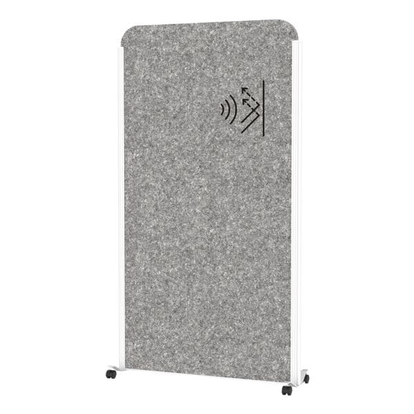 MAUL Stellwand MAULcocoon 100x182 cm Rollen-Fuß weiß