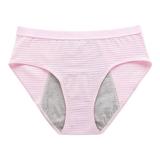 Baywell Womens Underwear Menstrual Period Underwear for Women Girls Cotton Panties Mid Waist Comfortable Easy Clean Briefs Pink 110-132LBS