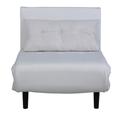 Fauteuil chauffeuse en velours blanc