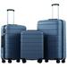 4 Piece Luggage Sets ABS Suitcase Lightweight with 360掳 Spinner Wheels TSA Lock Spinner 20"/24"/28"