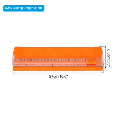 Paper Trimmer, A5 Paper Cutter Slicer Tool with Side Ruler, Orange