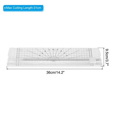 12 Inch Paper Trimmer, 2Pcs A4 Size Paper Cutter Slicer with Cutter Head, White