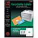 Simon SJ Paper Recyclable Laser/Ink Jet Labels 1.33 x 4 Length - Rectangle - Laser Inkjet - White - 14 / Sheet - 1400 / Pack