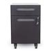 2 Drawer Duty Mobile Rolling File Cabinet with in-Drawer Device Charging (Black Cabinet/No Cushion)