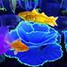 Besimple Artificial Coral Ornament Glowing Effect Resin Aquarium Plants Coral Aquarium Fish Tank Decorations(Blue)