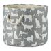 Bone Dry Pet Storage Collection with Soft Rope Handles Medium Round 12x15 Gray Cat s Meow