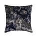 The HomeCentric Decorative Blue 26 x26 (65x65 cm) Throw Pillows Velvet Abstract Beaded & Handmade Throw Pillows For Couch Abstract Modern Style - Sapphire Sparkle