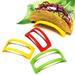 Alueeu Plate Shell Stand Holder 12PCS Protector Holder Food Plastic Colorful Kitchenï¼ŒDining & Bar Taco Roll Holder Food Tray