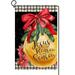 ORTIGIA Christmas Jesus is the Reason for the Season Garden Flag Burlap Double Sided Nativity Religion Jingling Bell Red Bow-knot Flag Winter Holiday Xmas Yard Outdoor Decoration 12.5x18 Inch