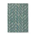 The Curated Nomad Claremont Chevron Pattern Indoor/ Outdoor Area Rug Teal/ Grey 3 11 x 5 10 Nature Chevron Tribal 4 x 6 Outdoor Indoor Living