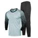 renvena kids Boys Padded Goalkeeper Goalie Soccer Uniform Suit Long Sleeve and Long Pants Activewear Gray 7-8