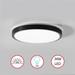 Modern Round LED Ceiling Light Fixture Flush Mount Lighting 6500K Daylight White Energy-Saving with 30 000 Hour Lifetime for Residential and Commercial Space 15.5 Black Set of 4