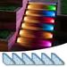 Solar Step Lights Waterproof RGB Solar Stair Deck Lights Solar Powered LED Lights Decor for Porch Backyard Garden