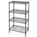 5-Shelf Muscle Rack 12 W x 20 D x 31.5 H Heavy-Duty Layer Rack Storage Steel Shelving Unit Black