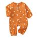 wsevypo Halloween Outfit Newborn Baby Pumpkin Onesie Romper Jumpsuit Playsuit Fall Clothes