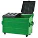 Green Plastic Toy Dumpster for Wrestling Action Figures