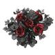 Black Roses Artificial Flowers Bulk Arrangements for Crafts Home Decor Indoor Gothic Real Touch Plas