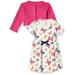 Touched by Nature Baby Girls Organic Cotton Dress and Cardigan Bright Butterflies 12-18 Months