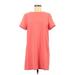 FELICITY & COCO Casual Dress - Mini Crew Neck Short sleeves: Pink Print Dresses - Women's Size Medium