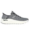 Skechers Men's Slip-ins: Arch Fit 2.0 - Look Ahead Sneaker | Size 8.5 Extra Wide | White/Black | Textile/Synthetic | Vegan | Machine Washable