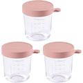 Béaba - Aufbewahrungsbehälter für Babys und Kleinkinder - Temperaturbeständig - 250 ml, Antike Rose (Packung mit 3)