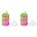 Nuby SwirlTM Trinkbecher, auslaufsicher, 240 ml, Rosa, 6 m (Packung mit 2)