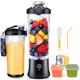 Portab Blender with 6 Blades & 21 oz Cup - Rechargeable & Waterproof Personal Smoothie Blender for Home, Travel & Sports, Crushes Ice, Baby Food Mixer USB Charging (21oz