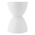 CHICIRIS Hourglass Shaped Stool, Versatile Prevent Bumps Sturdy Wide Application Hourglass Stool for Fitting Room (White)