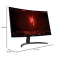 Acer Nitro ED273 S3 Gaming Monitor 27 Zoll (69 cm Bildschirm) Full HD, 165 Hz (180Hz OC), 1ms(VRB), 1x HDMI 2.0, 1x HDMI 1.4, 1xDP 1.2, AMD FreeSync Premium, schwarz