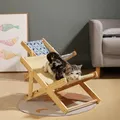 Chaise hamac surélevée pour chat lit-balançoire réglable adapté aux petits animaux domestiques