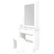 Hobson Mirrored Dressing Table And Stool Set White