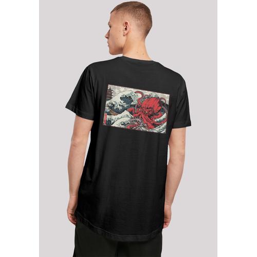 „T-Shirt F4NT4STIC „“Kanagawa Octopus““ Gr. XL, schwarz Herren Shirts T-Shirts Print“