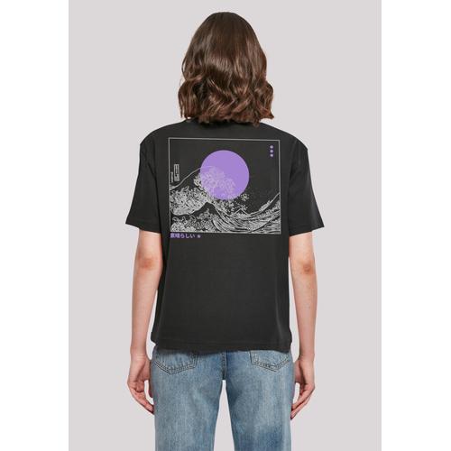 „T-Shirt F4NT4STIC „“Kanagawa Wave““ Gr. XL, schwarz Damen Shirts Jersey Print“
