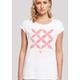 T-Shirt F4NT4STIC "Blumenmuster Coral" Gr. 4XL, weiß Damen Shirts Jersey