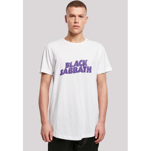 „T-Shirt F4NT4STIC „“Black Sabbath Heavy Metal Band Wavy Logo Black““ Gr. 4XL, weiß Herren Shirts T-Shirts Print“