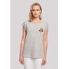 T-Shirt F4NT4STIC "Rubber Duck Wizard Short Sleeve", Damen, Gr. M, grau (erdgrau), Obermaterial: 100% Baumwolle, casual, regular fit, Rundhals, Kurzarm ohne Bündchen, Shirts, Print
